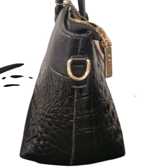 👜🐊 Croc-Embossed Structured Satchel Handbag | New with Strap 🐊👜 - Picture 8 of 16